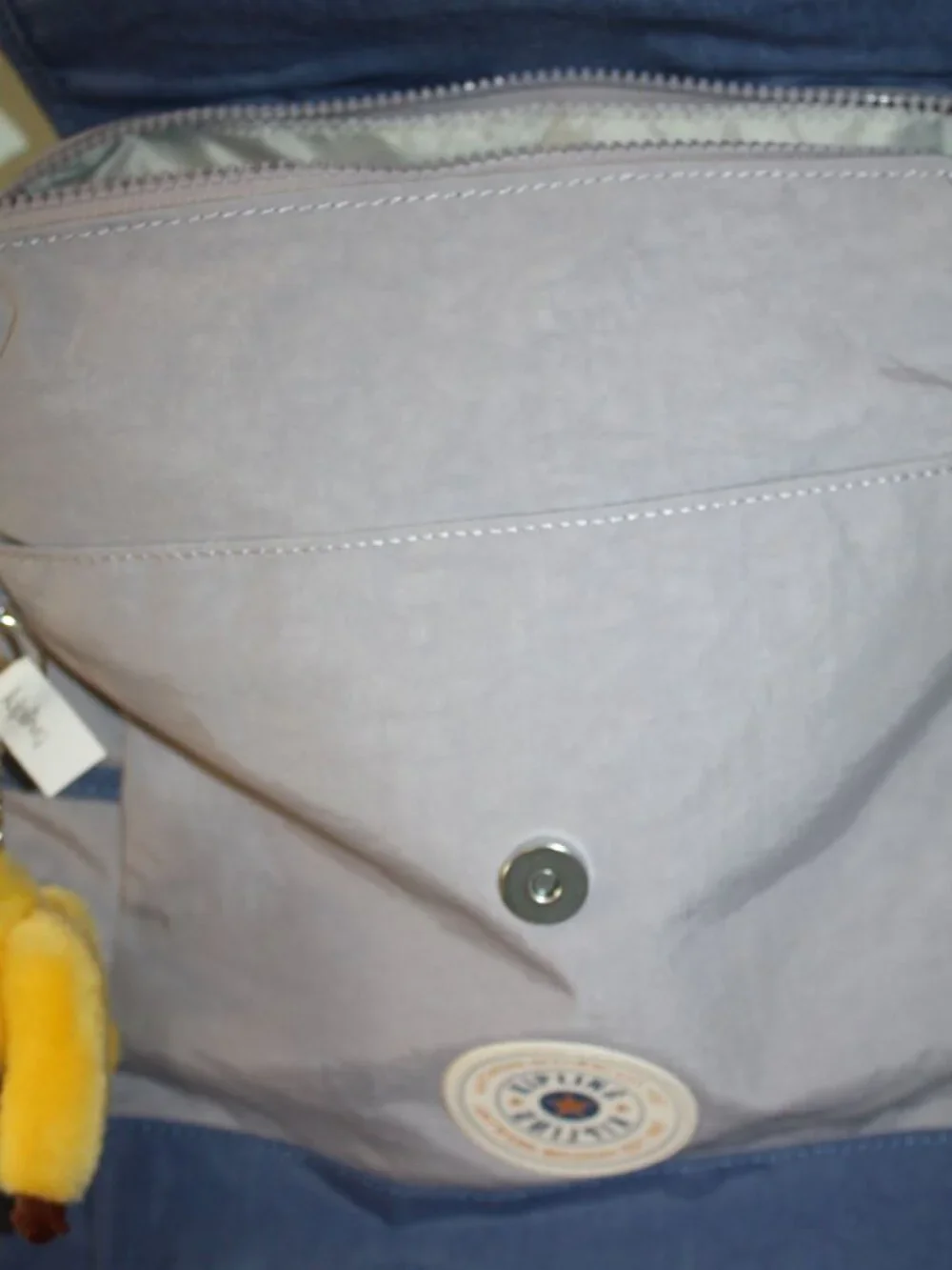 NWT Kipling KIA1R8 Milena Dove Gray Blue Legacy Backpack Monkey Keychain RV $124